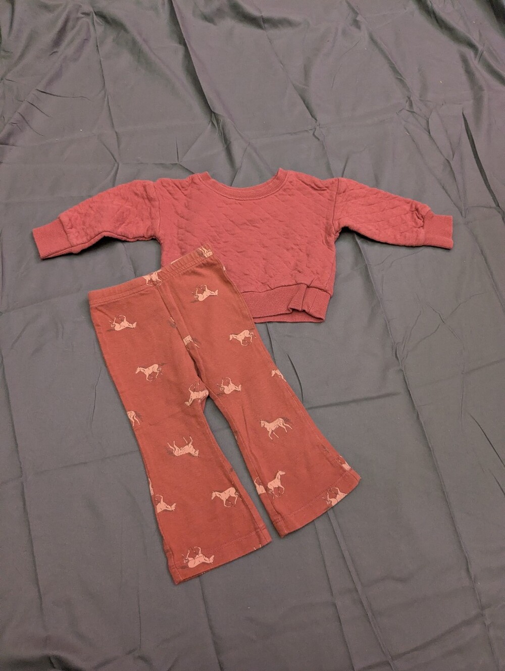 baby girl winter set - pink horse set